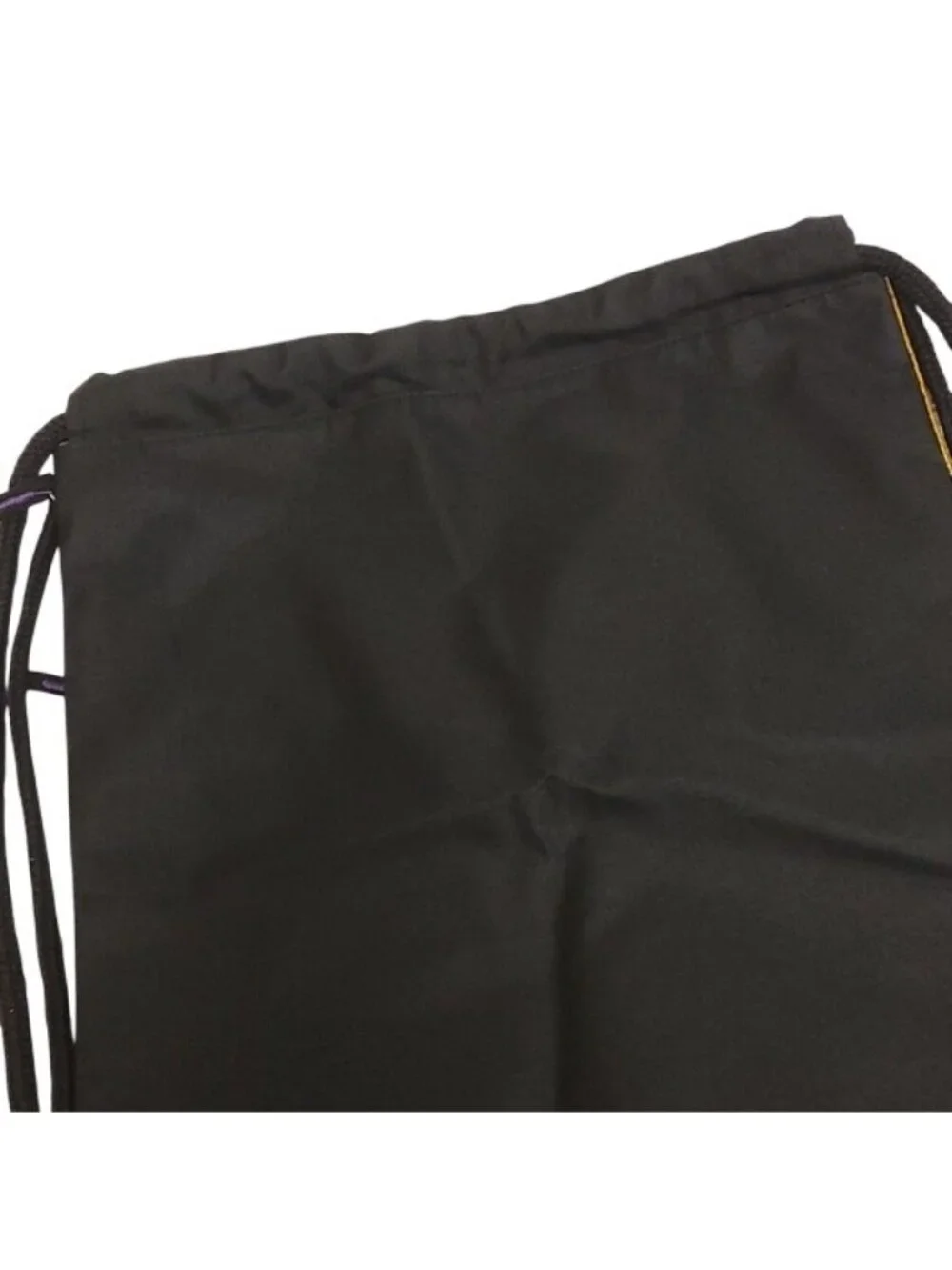 Harlem Wizards Basketball String Bag Travel Bag Bookbag Black Yellow Purple OS